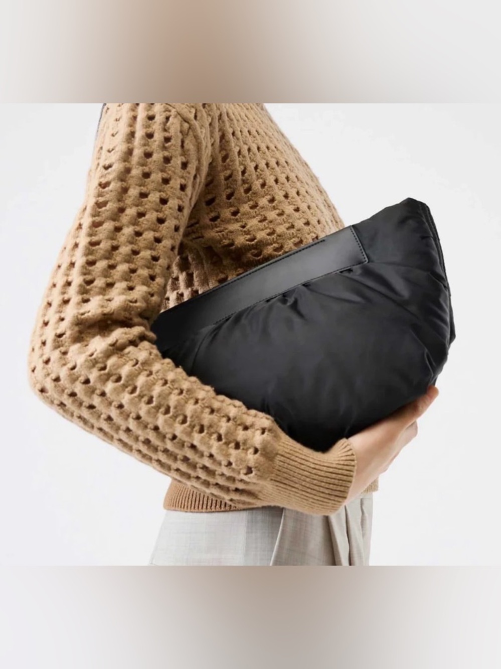 NWT VEE COLLECTIVE Caba Clutch Convertible Shoulder Bag Handbag Black